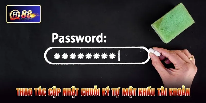 Thao tác cập nhật chuỗi ký tự mật khẩu tài khoản